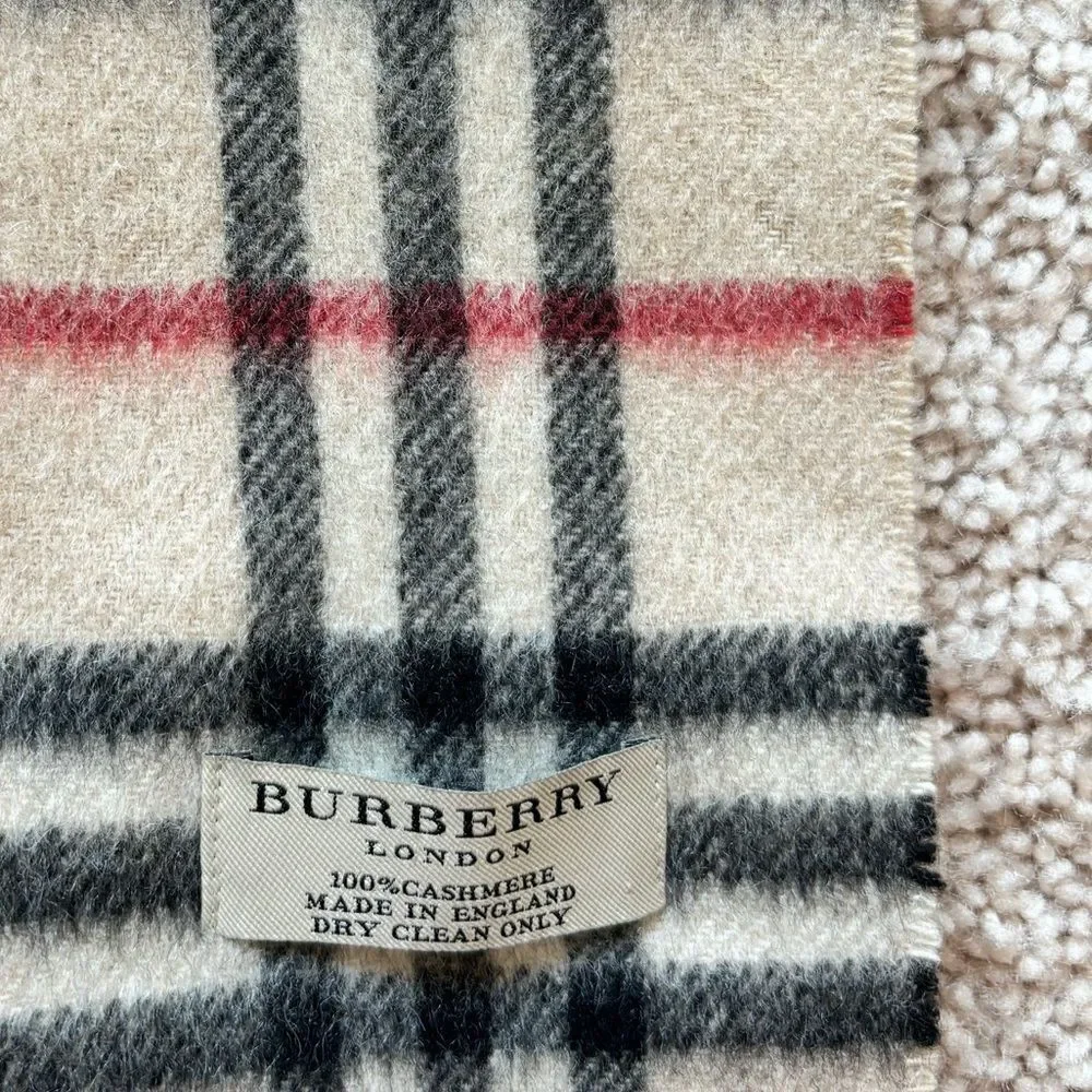 EUC Burberry Children’s Check Cashmere Scarf